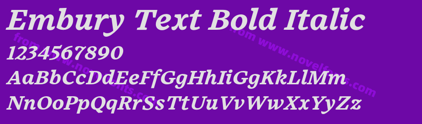 Embury Text Bold ItalicPreview