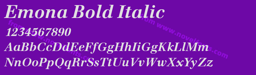 Emona Bold ItalicPreview