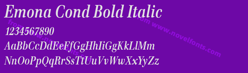 Emona Cond Bold ItalicPreview