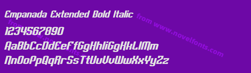 Empanada Extended Bold ItalicPreview