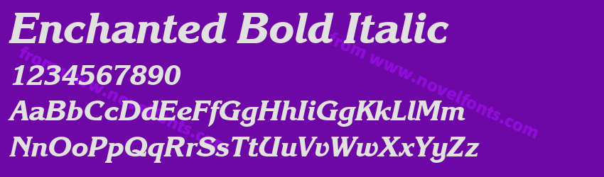 Enchanted Bold ItalicPreview