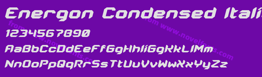 Energon Condensed ItalicPreview