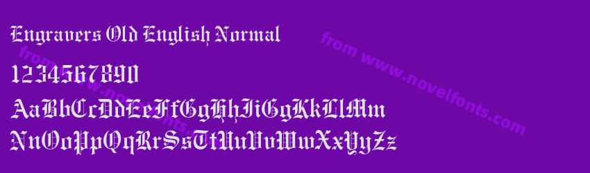 Engravers Old English NormalPreview