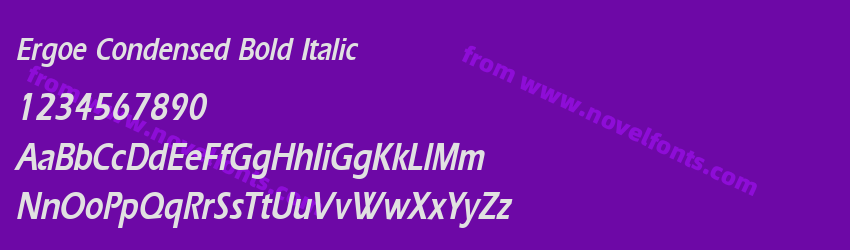 Ergoe Condensed Bold ItalicPreview