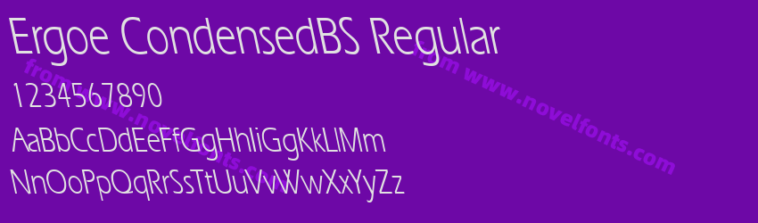 Ergoe CondensedBS RegularPreview