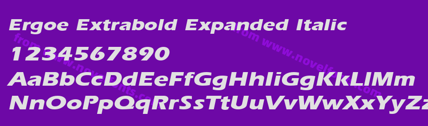 Ergoe Extrabold Expanded ItalicPreview