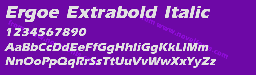 Ergoe Extrabold ItalicPreview