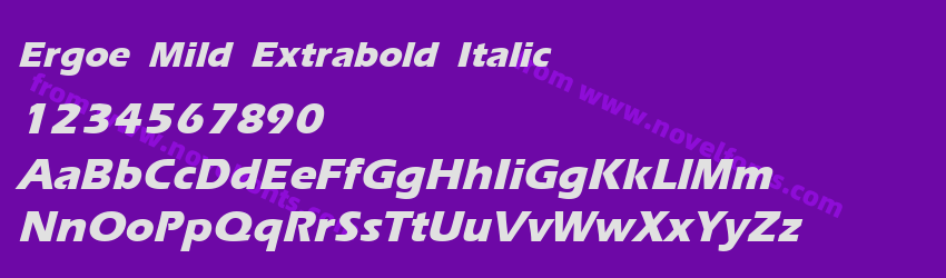 Ergoe Mild Extrabold ItalicPreview