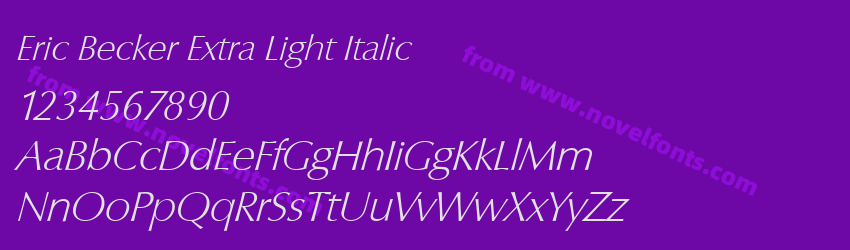 Eric Becker Extra Light ItalicPreview