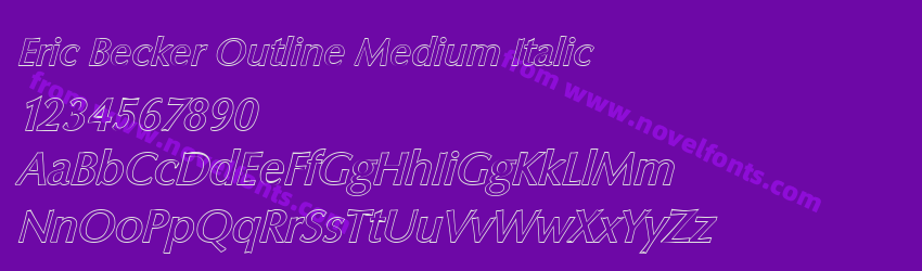 Eric Becker Outline Medium ItalicPreview