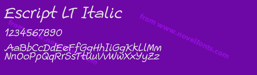 Escript LT ItalicPreview