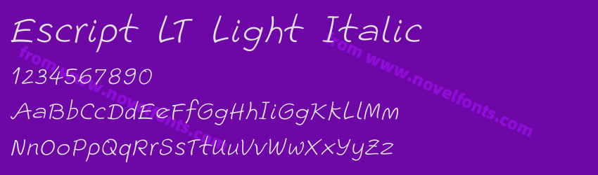 Escript LT Light ItalicPreview