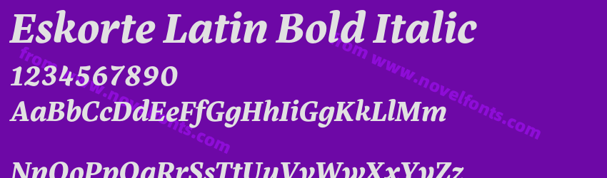 Eskorte Latin Bold ItalicPreview