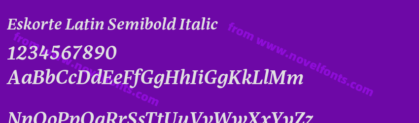 Eskorte Latin Semibold ItalicPreview