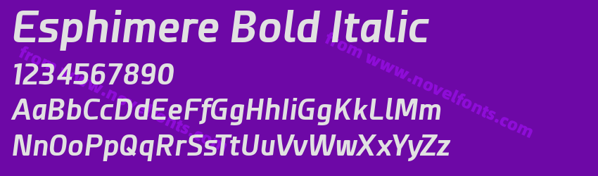 Esphimere Bold ItalicPreview