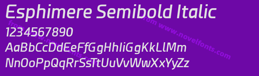 Esphimere Semibold ItalicPreview