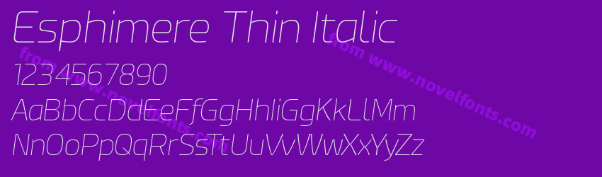 Esphimere Thin ItalicPreview