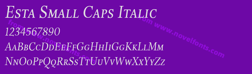 Esta Small Caps ItalicPreview