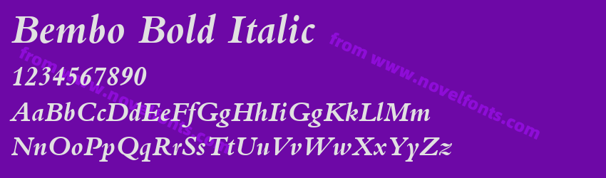 Bembo Bold ItalicPreview