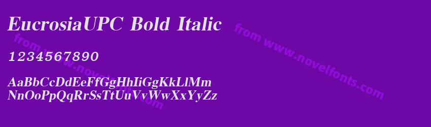 EucrosiaUPC Bold ItalicPreview