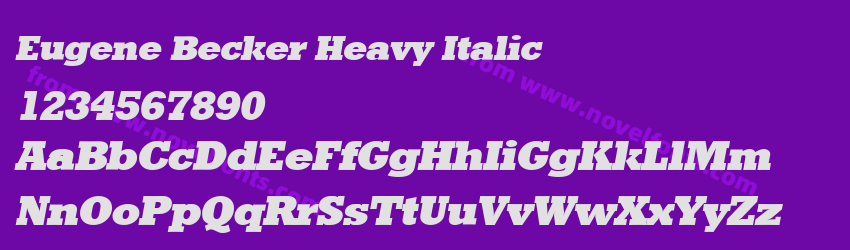 Eugene Becker Heavy ItalicPreview