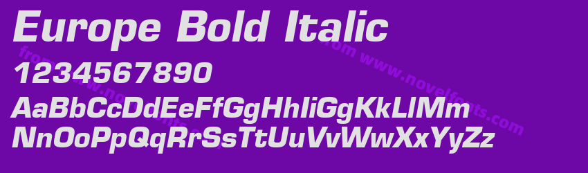 Europe Bold ItalicPreview