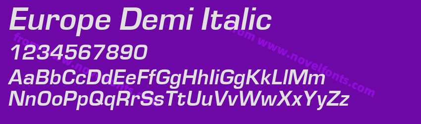 Europe Demi ItalicPreview