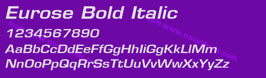 Eurose Bold ItalicPreview