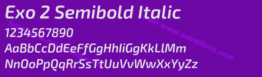 Exo 2 Semibold ItalicPreview