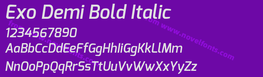 Exo Demi Bold ItalicPreview