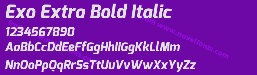 Exo Extra Bold ItalicPreview