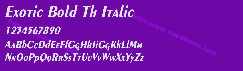 Exotic-Bold Th ItalicPreview