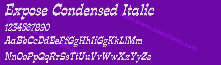 Expose Condensed ItalicPreview