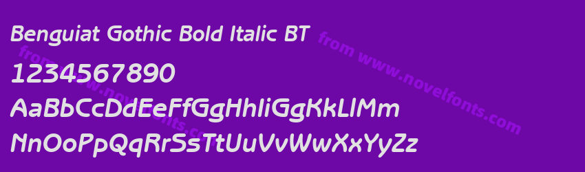 Benguiat Gothic Bold Italic BTPreview