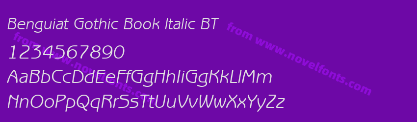 Benguiat Gothic Book Italic BTPreview