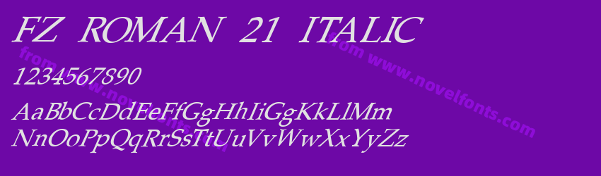 FZ ROMAN 21 ITALICPreview