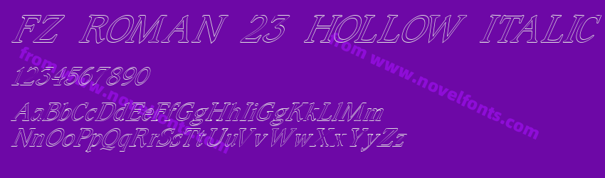 FZ ROMAN 23 HOLLOW ITALICPreview