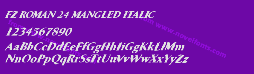 FZ ROMAN 24 MANGLED ITALICPreview