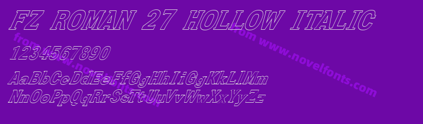 FZ ROMAN 27 HOLLOW ITALICPreview