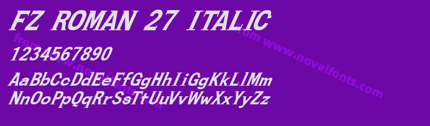 FZ ROMAN 27 ITALICPreview