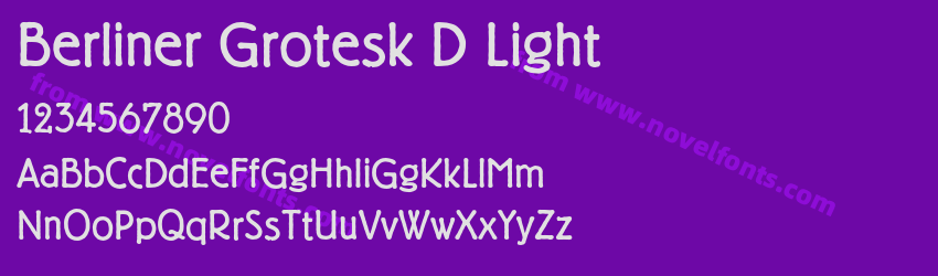 Berliner Grotesk D LightPreview