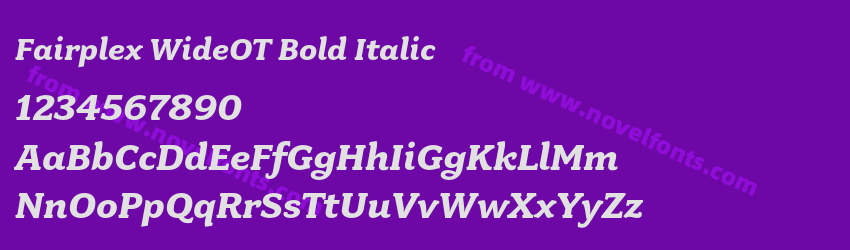 Fairplex WideOT Bold ItalicPreview