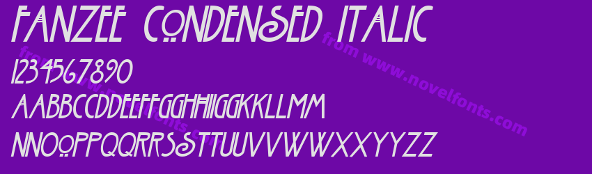 Fanzee Condensed ItalicPreview