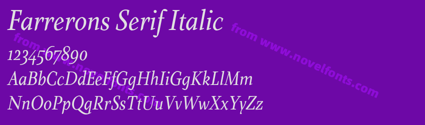 Farrerons Serif ItalicPreview