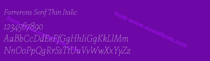 Farrerons Serif Thin ItalicPreview