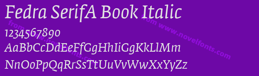 Fedra SerifA Book ItalicPreview