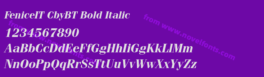 FeniceIT CbyBT Bold ItalicPreview