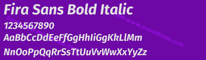 Fira Sans Bold ItalicPreview