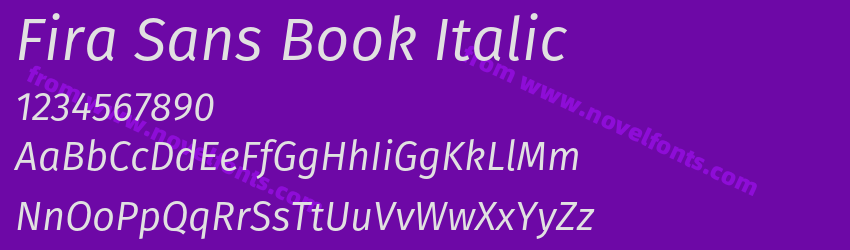 Fira Sans Book ItalicPreview