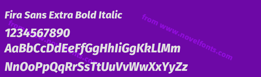 Fira Sans Extra Bold ItalicPreview